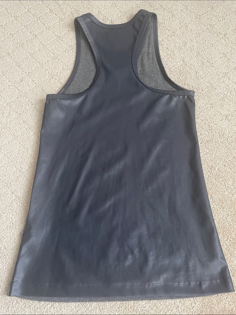 Splits59 Dark Gray Ribbed Racerback Tank - Picture 3 of 5